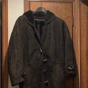 Shearling black vintage coat. Fair condition. Withstands frigid temps.